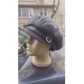 Кафяв дамски каскет Естествена кожа