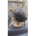 Кафяв дамски каскет Естествена кожа