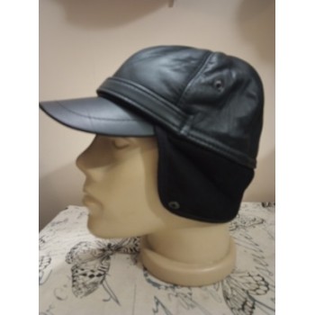 Кожена шапка с малка козирка Комфорт XL