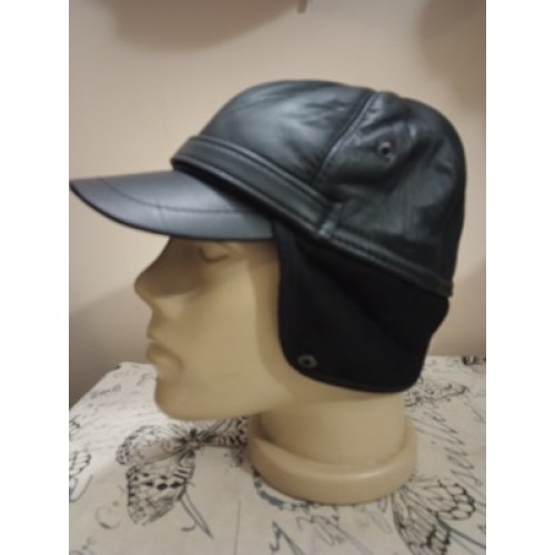 Кожена шапка с малка козирка Комфорт XL